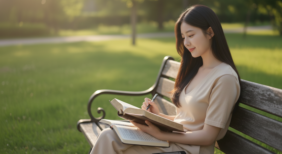 모바일 은혜노트 사용 모습